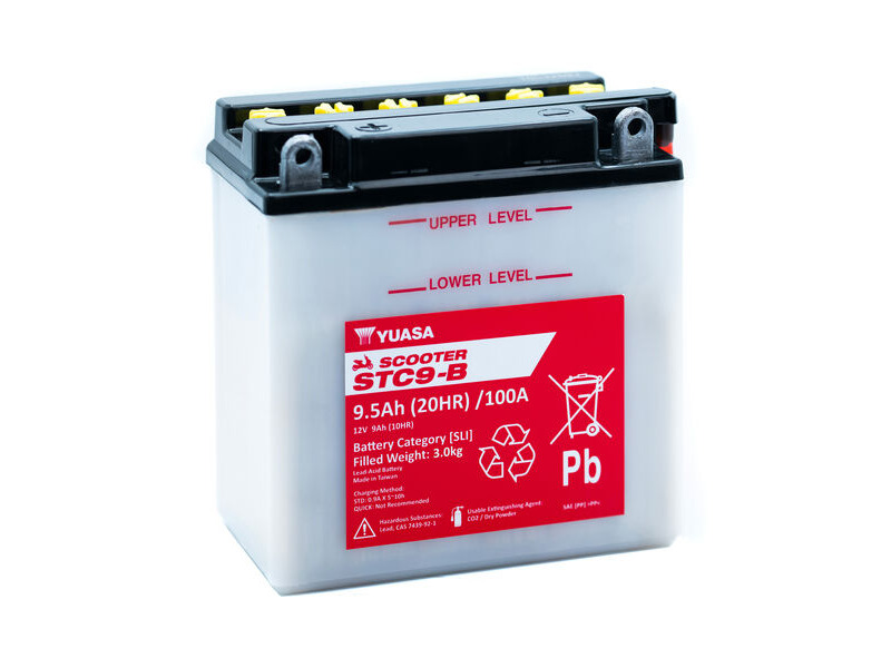 YUASA STC9-B (WC) 12V Scooter Battery click to zoom image
