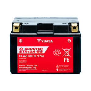 YUASA STR12A-BS (CP) 12V MF VRLA Scooter Battery click to zoom image
