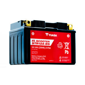 YUASA STR12A-BS (WC) 12V MF VRLA Scooter Battery click to zoom image