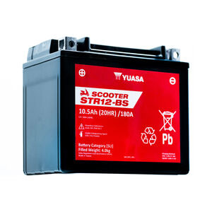 YUASA STR12-BS (CP) 12V MF VRLA Scooter Battery click to zoom image