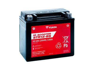 YUASA STR12-BS (WC) 12V MF VRLA Scooter Battery