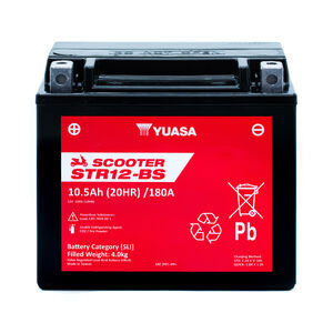 YUASA STR12-BS (WC) 12V MF VRLA Scooter Battery click to zoom image
