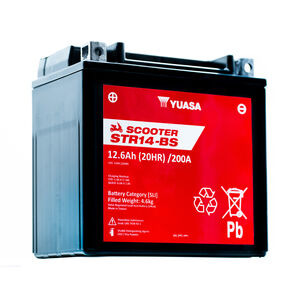 YUASA STR14-BS (CP) 12V MF VRLA Scooter Battery click to zoom image