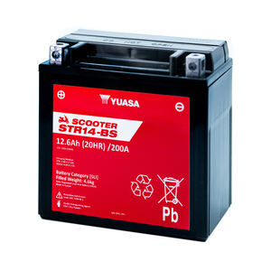 YUASA STR14-BS (CP) 12V MF VRLA Scooter Battery click to zoom image