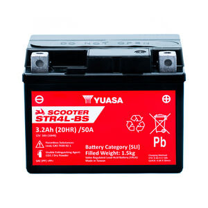 YUASA STR4L-BS (CP) 12V MF VRLA Scooter Battery click to zoom image