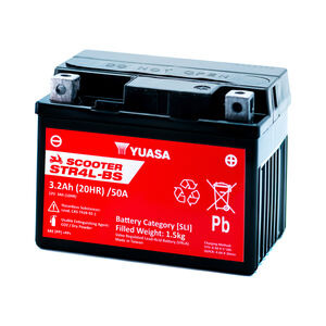 YUASA STR4L-BS (CP) 12V MF VRLA Scooter Battery click to zoom image