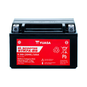 YUASA STR7A-BS (CP) 12V MF VRLA Scooter Battery click to zoom image