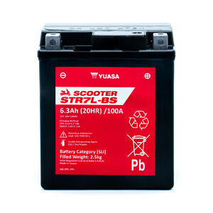 YUASA STR7L-BS (CP) 12V MF VRLA Scooter Battery click to zoom image