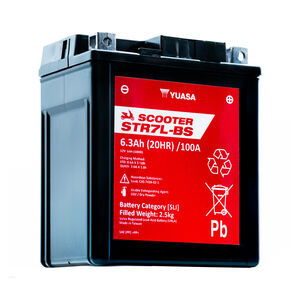 YUASA STR7L-BS (CP) 12V MF VRLA Scooter Battery click to zoom image