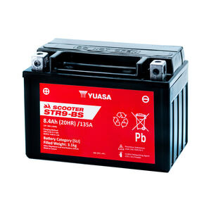 YUASA STR9-BS (WC) 12V MF VRLA Scooter Battery click to zoom image