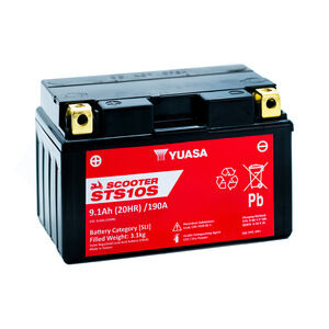 YUASA STS10S (CP) 12V MF VRLA Scooter Battery 