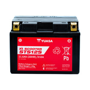 YUASA STS12S (WC) 12V MF VRLA Scooter Battery click to zoom image