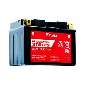 YUASA STS12S (WC) 12V MF VRLA Scooter Battery click to zoom image