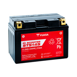 YUASA STS14S (CP) 12V MF VRLA Scooter Battery 